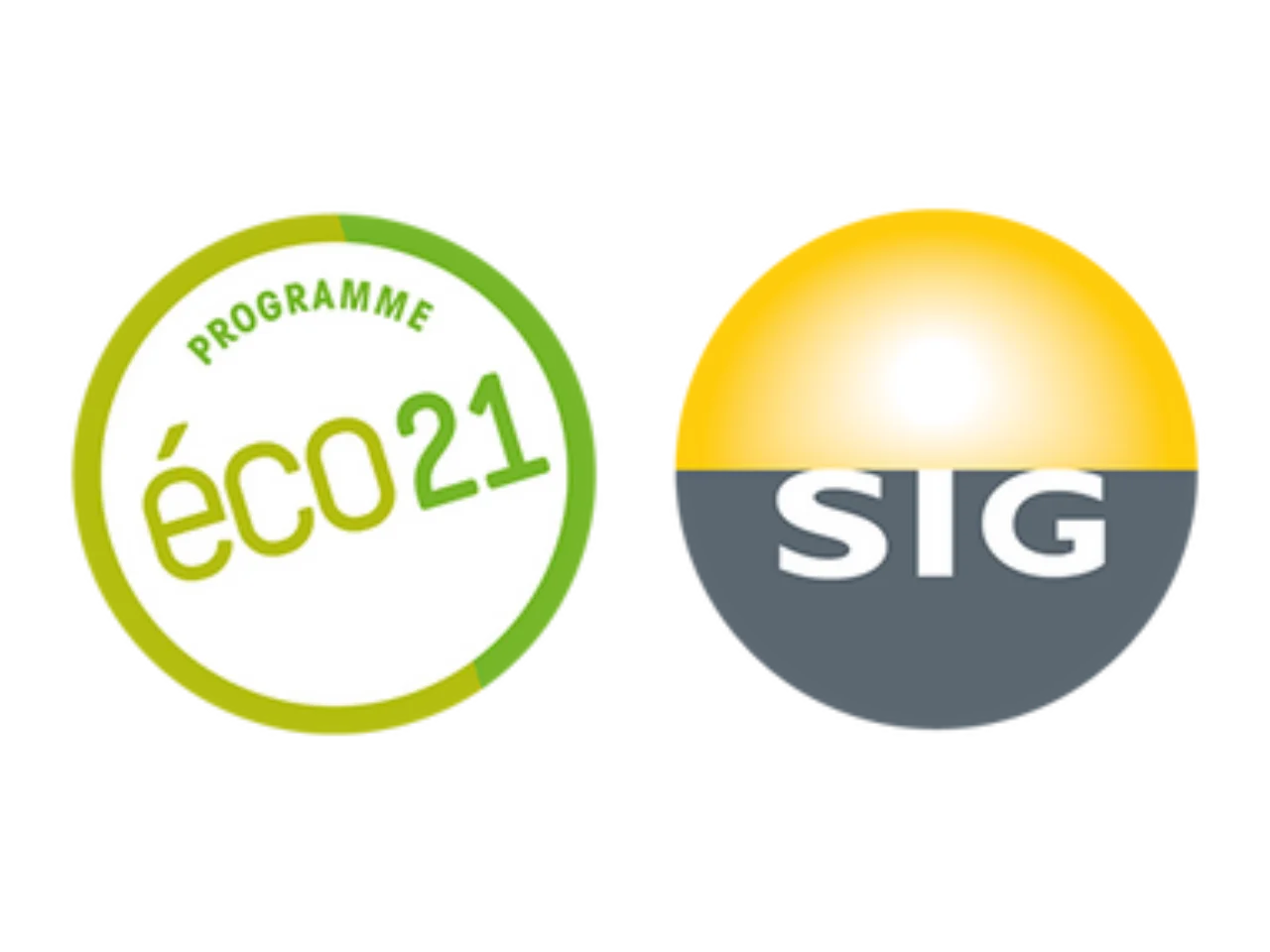Logo_éco21-SIG Logo de a certification éco21 délivrée par les Services industriels de Genève (SIG)